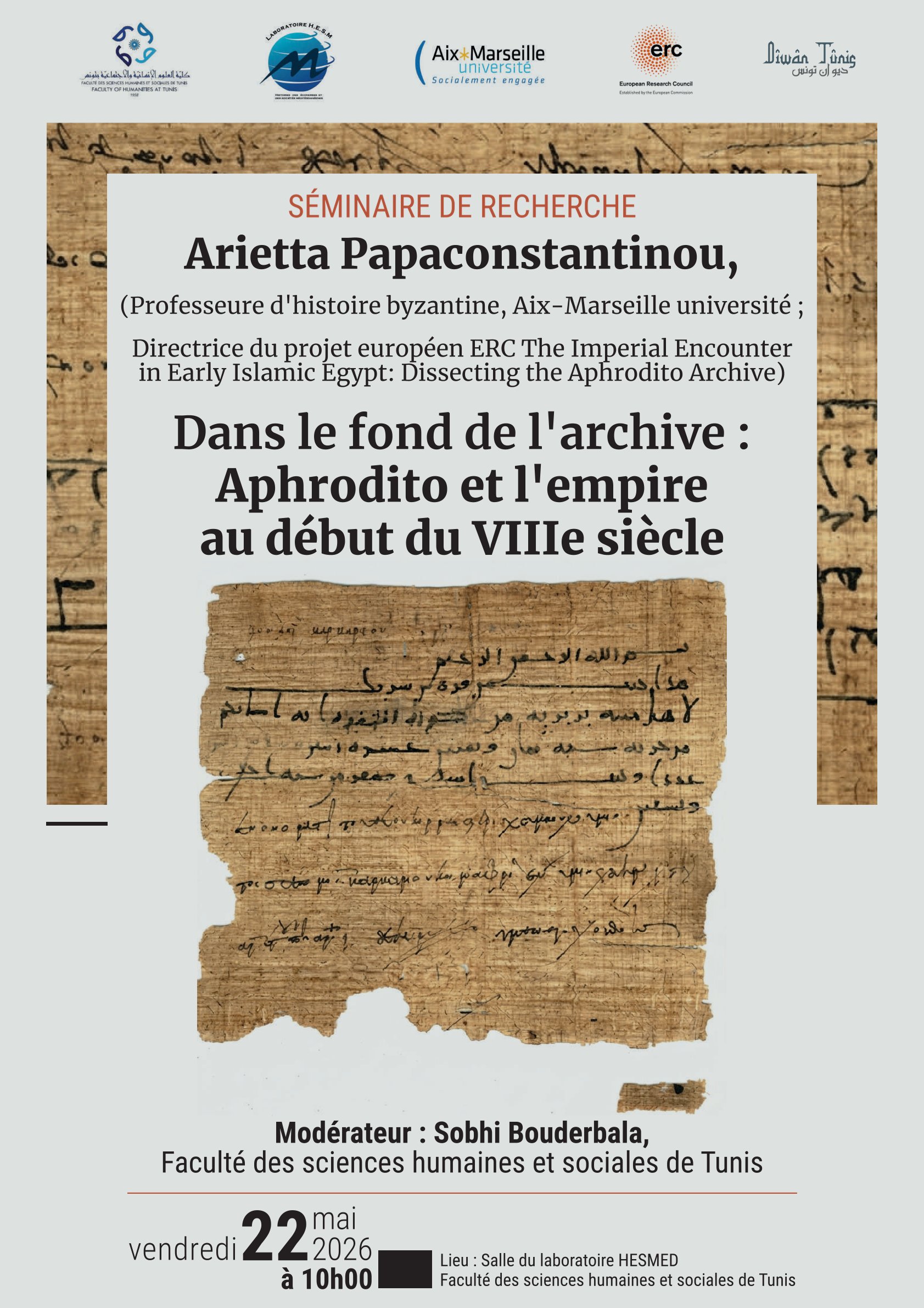 Affiche de Dans le fond de l'archive : Aphrodito et l'empire au début du VIIIe siècle
